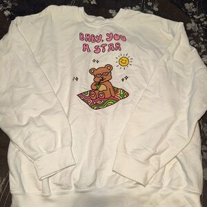 PacSun White Graphic Sweatshirt Size Small